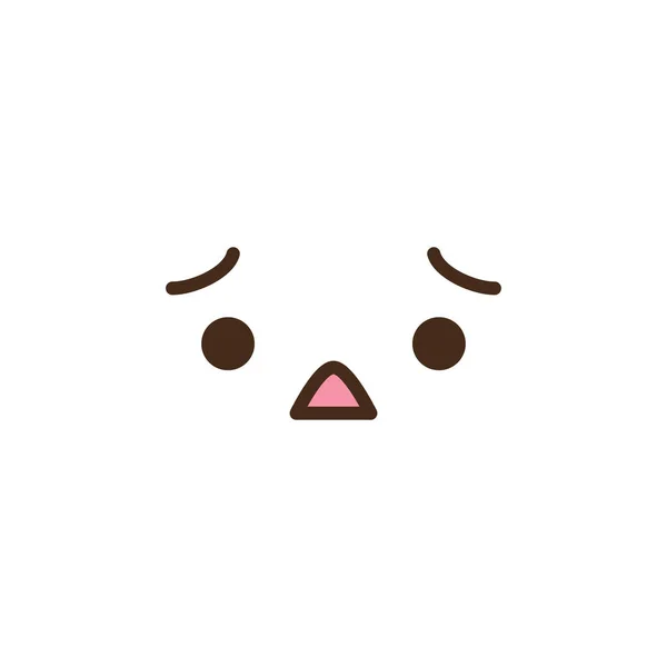 Vektor Kawaii Anime Emoji Isolerade Ikoner Som Tecknad Logotyp Samling — Stock vektor