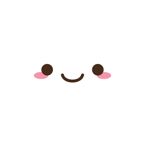 Vector Kawaii Anime Emoji Icônes Isolées Ensemble Logo Bande Dessinée — Image vectorielle