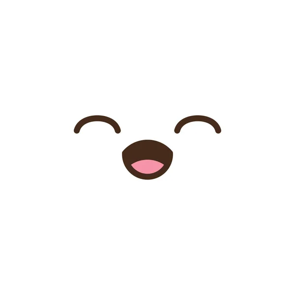 Vektor Kawaii Anime Emoji Isolerade Ikoner Som Tecknad Logotyp Samling — Stock vektor