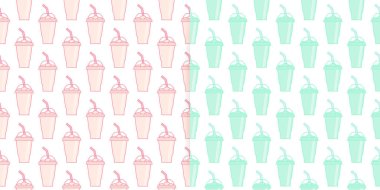 Vektör buzlu içecek izole edilmiş ikon. Karikatür buz bardağı (Donmuş içecek). Tropikal smoothie shake 'in Emoji klişe çizimi.