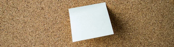 Biały Lepki Papier Tablicy Korkowej Przestrzeń Kopiowania — Zdjęcie stockowe