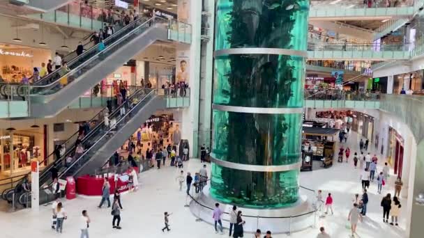 Moszkva Oroszország 2021 Május Egy Hatalmas Bevásárlóközpont Aviapark Belsejében Több — Stock videók