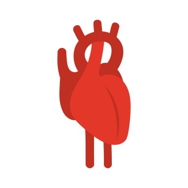 İnsan kırmızı kalp simgesi.