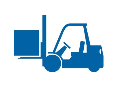 Forklift kamyon vektör tek renkli simge