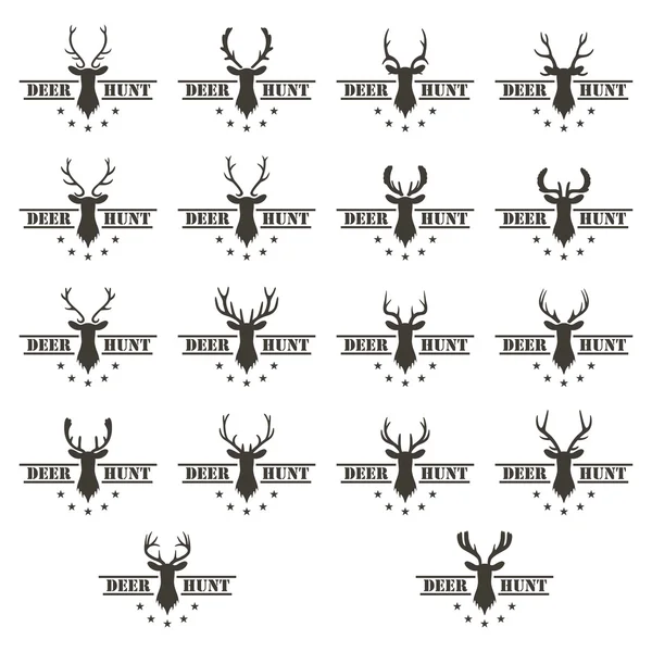 Hunting club emblems in vintage style. — Stock Vector