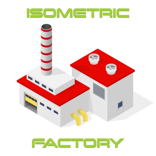 Icono de construcción industrial y manufacturera moderna isométrica vectorial — Vector de stock
