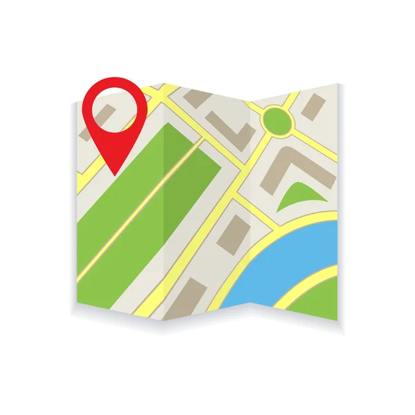 Icono mapas plegables — Vector de stock