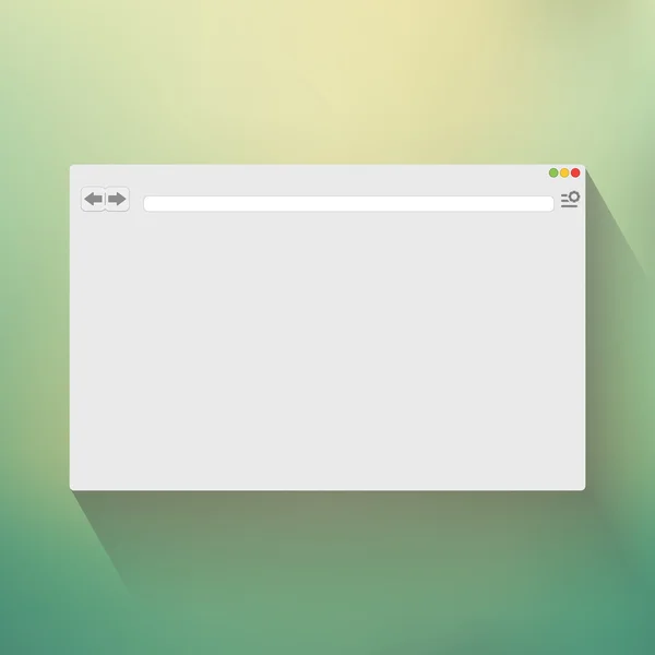 Puste okno przeglądarki internetowej — Wektor stockowy