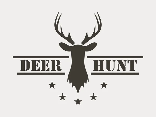 Caça aos veados. Logotipo do clube de caça em estilo vintage . —  Vetores de Stock