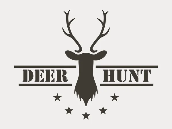 Caça aos veados. Logotipo do clube de caça em estilo vintage . —  Vetores de Stock