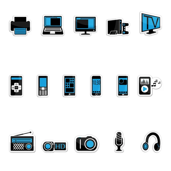 Conjunto de iconos electrónicos de consumo — Vector de stock