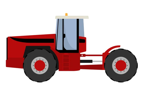 Großer roter Traktor — Stockvektor