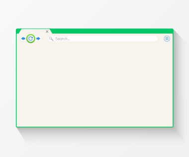 internet tarayıcısı Web sitesi tanıtımı için boş pencere