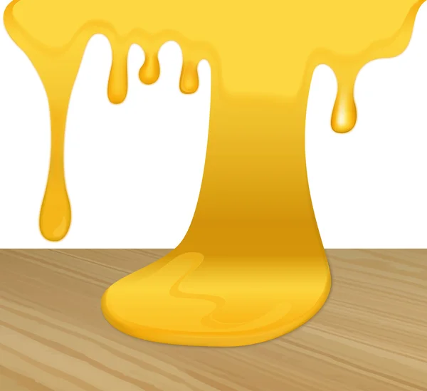 Miel jaune coulant — Image vectorielle