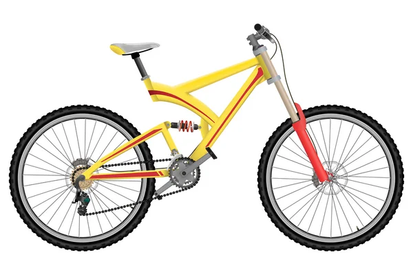 Bicicleta esporte extremo downhill — Vetor de Stock