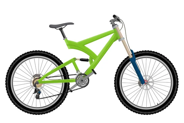 Dois suspensão mountain bike — Vetor de Stock