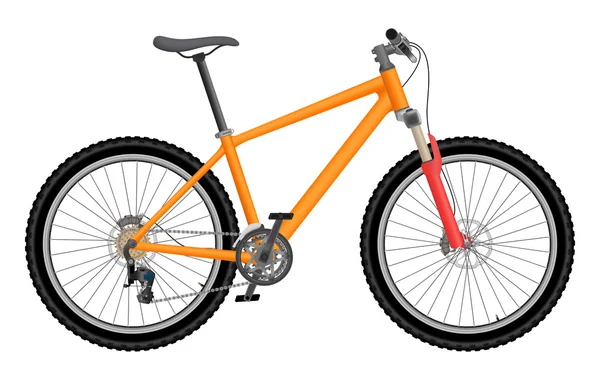 Bicicleta laranja vetor — Vetor de Stock