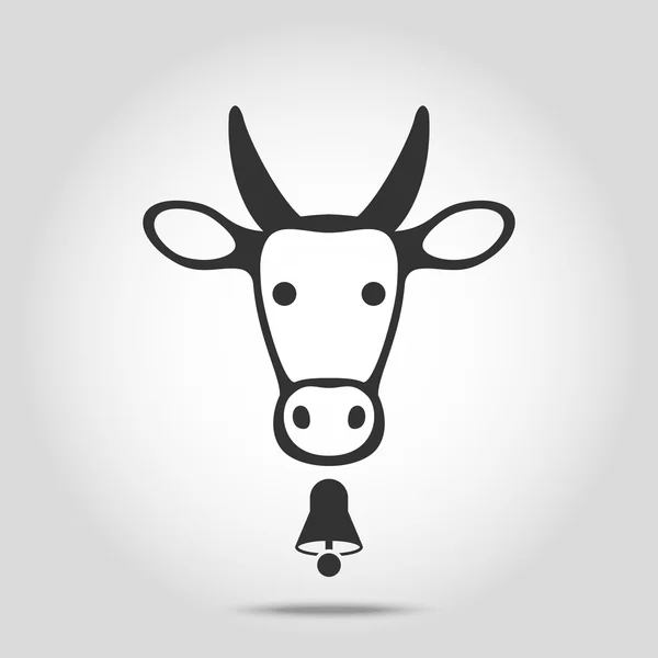 牛の頭のアイコン ベクトル — ストックベクタ