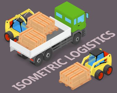Forklift ile kamyon yükleme işlemi