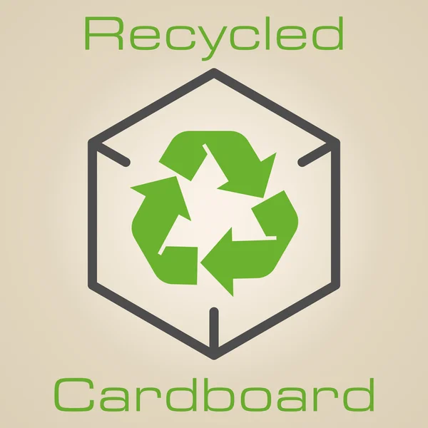 Логотип переробленого картону — стоковий вектор