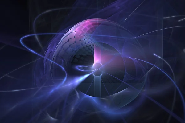 Zaman ve uzayda - fütüristik arka plan