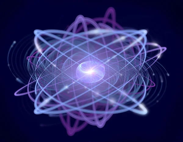Atomové reakce - moderní abstraktní pozadí pojmu vědy, technologie Stock Fotografie