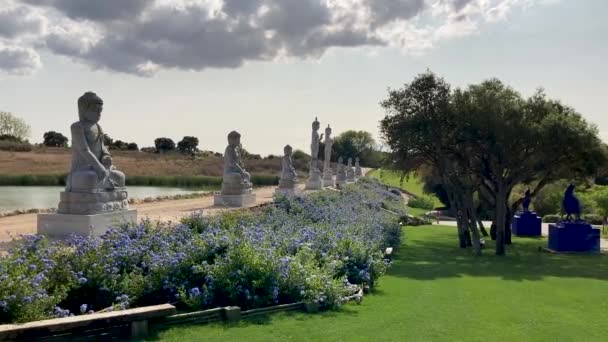 September 2020 Lisbon Portugal Still Footage Beautiful Buddha Eden Garden — Stock Video