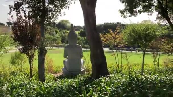 September 2020 Lisbon Portugal Still Footage Beautiful Buddha Eden Garden — Stock Video