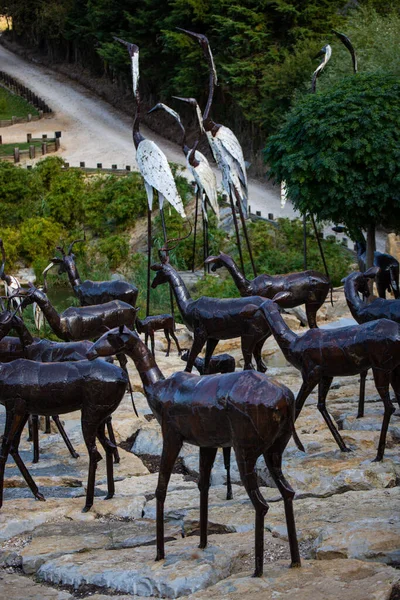 Buda Escultura Bacalha Buda Éden Jardim Estilo Asiático Quinta Dos — Fotografia de Stock