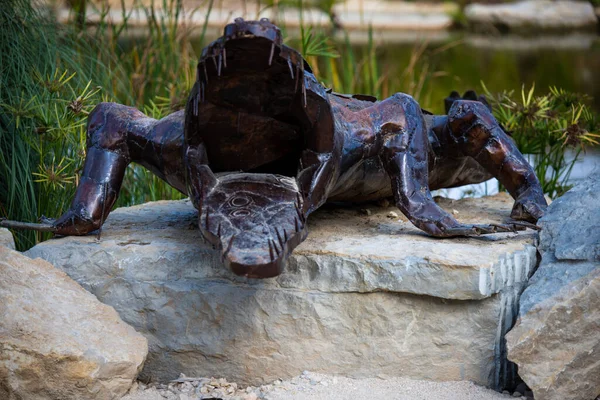 Buda Escultura Bacalha Buda Éden Jardim Estilo Asiático Quinta Dos — Fotografia de Stock