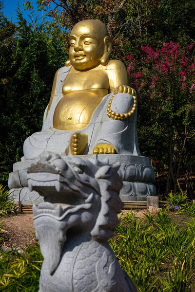 Buddha Sculpture Bacalha Buddha Eden Asian Style Garden Quinta Dos —  Fotos de Stock