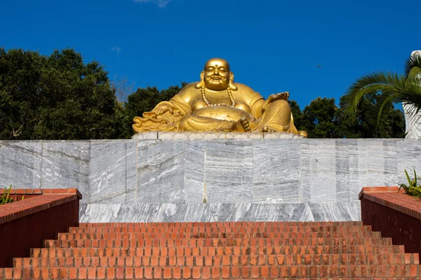 Buddha Skulptur Bacalha Buddha Eden Garten Asiatischen Stil Quinta Dos — Stockfoto