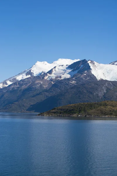 Costa Sul Chile Apresenta Grande Número Fiordes Canais Semelhantes Fiordes — Fotografia de Stock