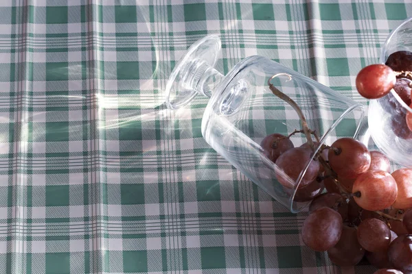 Red Grapes Large Bunch Fruits Fresh Tasty Simple Food Cold — Fotografia de Stock