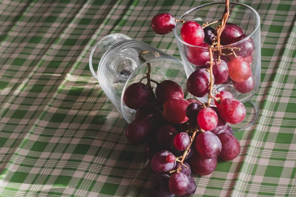 Red Grapes Large Bunch Fruits Fresh Tasty Simple Food Brights — Fotografia de Stock