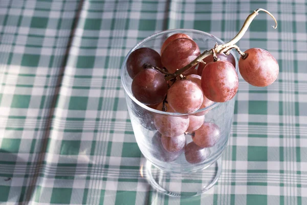 Red Grapes Large Bunch Fruits Fresh Tasty Simple Food Cold — Stock Fotó