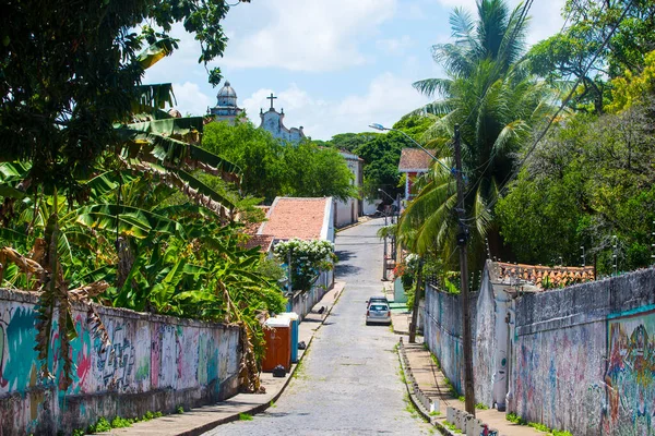 Olinda Brasil 2018 Fachadas Casas Coloridas Las Calles Olinda Cerca —  Fotos de Stock