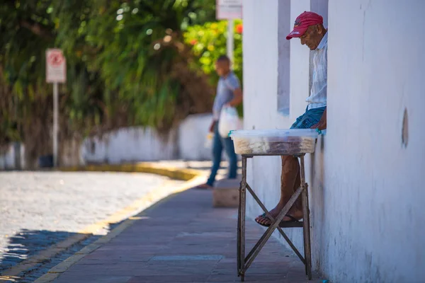 Olinda Brazilië 2018 Kleurrijke Braziliaanse Straatmarkt Historische Straten Van Olinda — Stockfoto