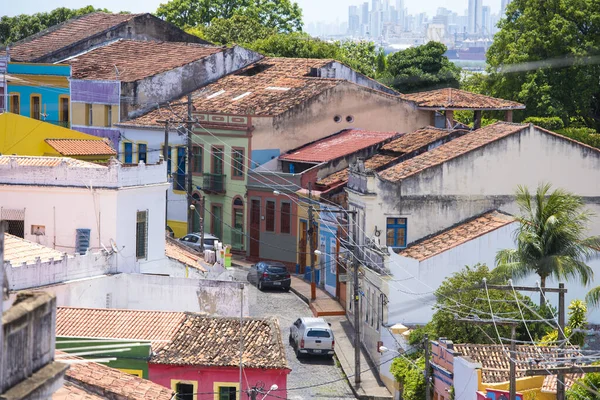 Olinda Brasil 2018 Fachadas Casas Coloridas Las Calles Olinda Cerca —  Fotos de Stock