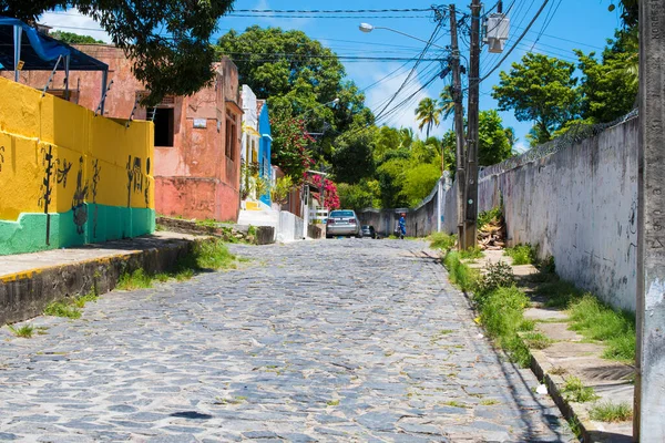 Olinda Brasil 2018 Fachadas Casas Coloridas Las Calles Olinda Cerca —  Fotos de Stock