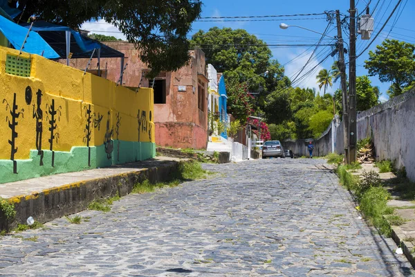 Олинда Бразилия 2018 Фасады Красочных Домов Улицах Олинды Недалеко Ресифи — стоковое фото