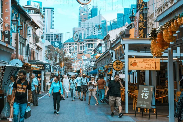 Сінгапур Травня 2019 Року Чайнатаун Сінгапурі Відоме Місце Туристів Які — стокове фото