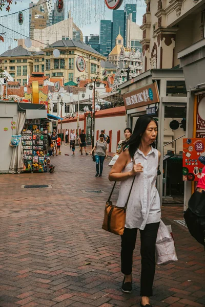 Singapur Mayıs 2019 Singapur Daki Çin Mahallesi Turistlerin Birçok Dükkan — Stok fotoğraf