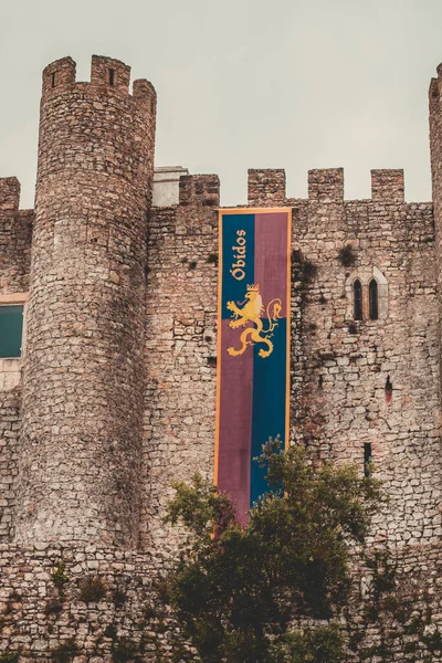 Obidos Portugal 2020 Souvenirläden Und Bunte Gassen Der Mittelalterlichen Portugiesischen — Stockfoto