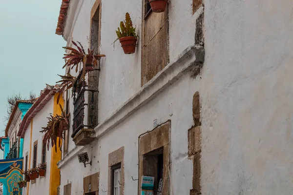 Obidos Portugal 2020 Tiendas Recuerdos Coloridas Calles Estrechas Ciudad Medieval — Foto de Stock