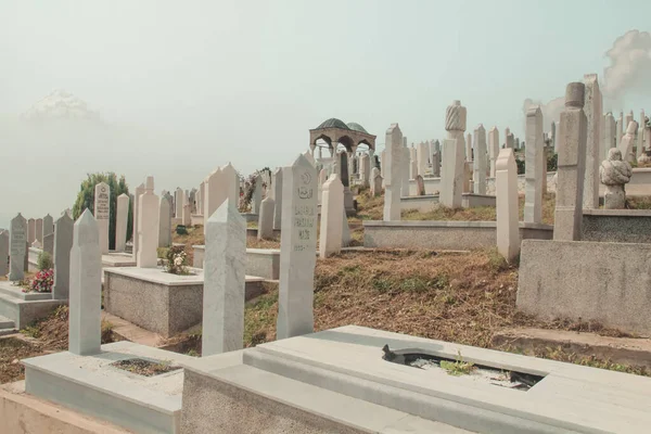 Сараево Бошния Герцеговина Мусульманское Кладбище Посвященное Жертвам Боснийской Войны Сараево — стоковое фото