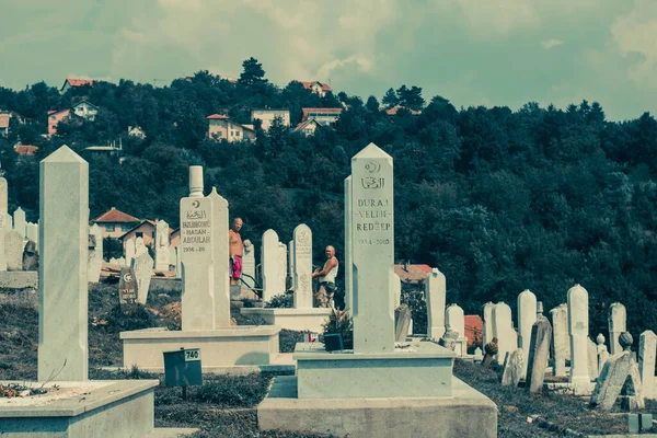 Sarajevo Bolivia Herzegina Moslim Kerkhof Gewijd Aan Slachtoffers Van Bosnische — Stockfoto