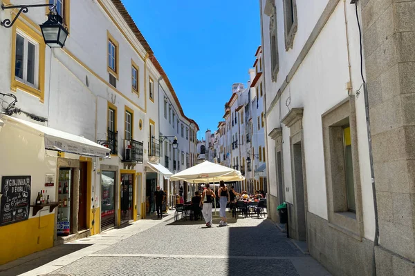 Evora Portugal 2021 Zicht Het Giraldo Plein Gelegen Evora Portugal — Stockfoto