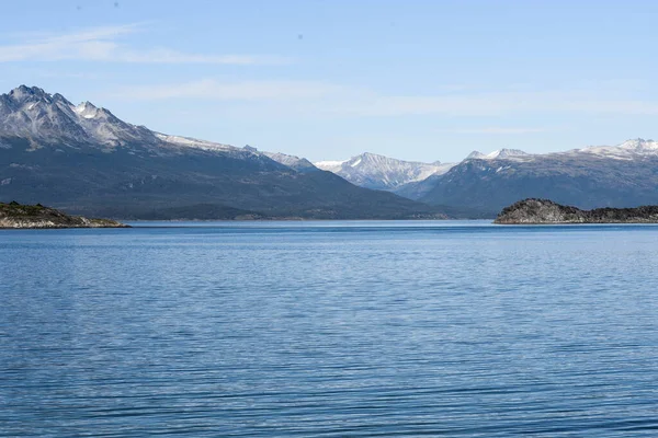 Lapataia Bay Landskap Tierra Del Fuego Landskap Över Atlanten Ushuaia — Stockfoto