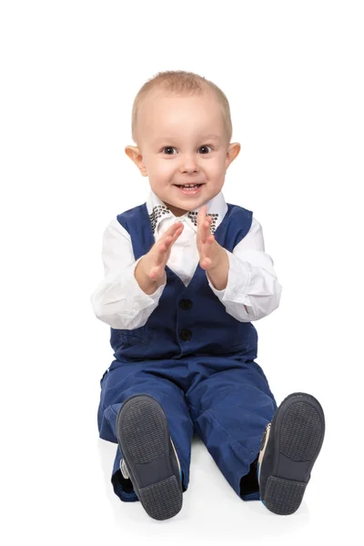 Jongen klapt zijn handen — Stockfoto